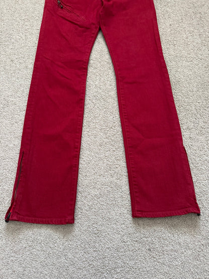 SS05 Number (N)ine "Nightcrawler" Belted Zipper Denim Jeans