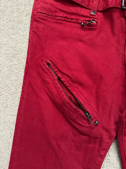 SS05 Number (N)ine "Nightcrawler" Belted Zipper Denim Jeans