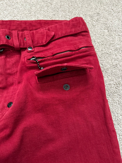 SS05 Number (N)ine "Nightcrawler" Belted Zipper Denim Jeans