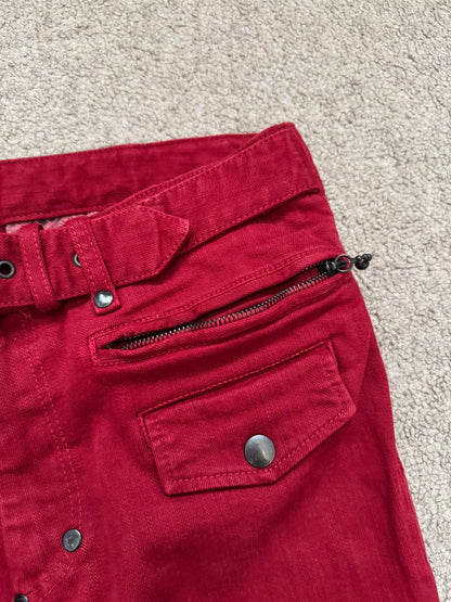 SS05 Number (N)ine "Nightcrawler" Belted Zipper Denim Jeans