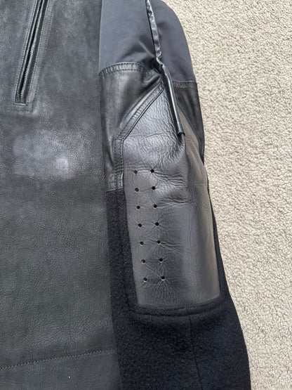 FW14 Rick Owens Mainline Moody Hybrid Fencing Leather Jacket