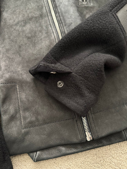 FW14 Rick Owens Mainline Moody Hybrid Fencing Leather Jacket