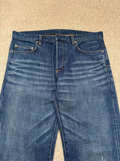 Dior Homme by Hedi Slimane MIJ Clawmark Blue Washed Denim Jeans