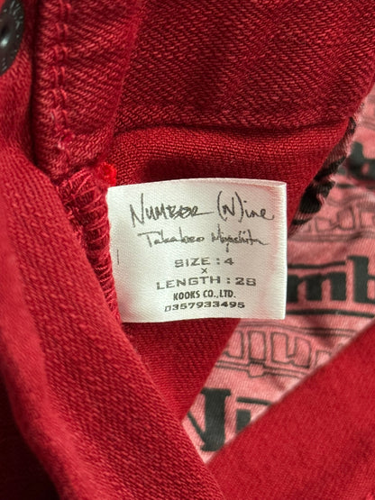 SS05 Number (N)ine "Nightcrawler" Belted Zipper Denim Jeans