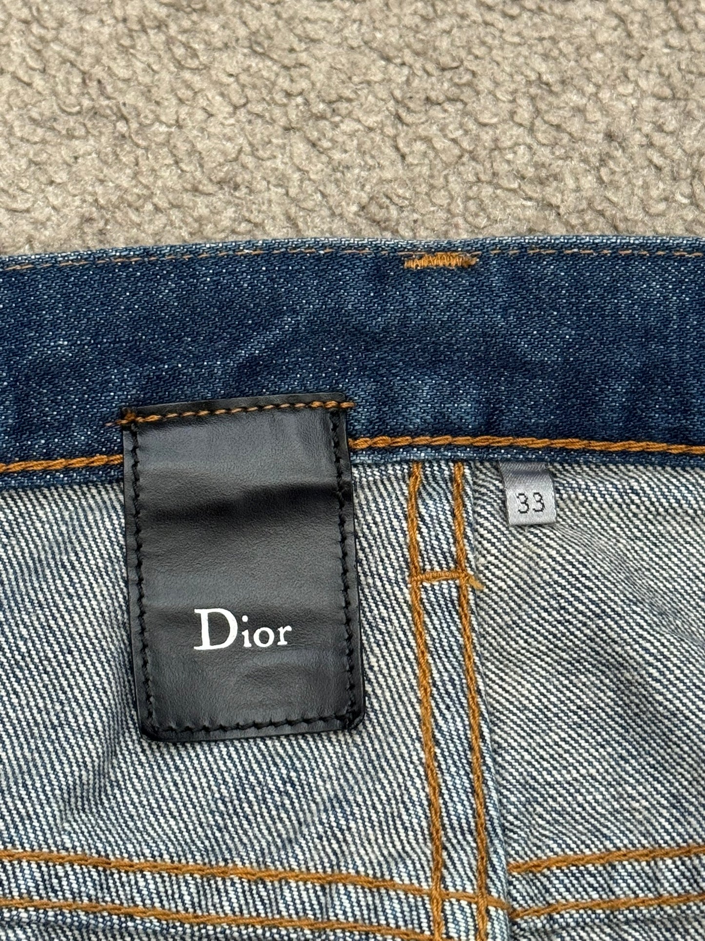 Dior Homme by Hedi Slimane MIJ Clawmark Blue Washed Denim Jeans