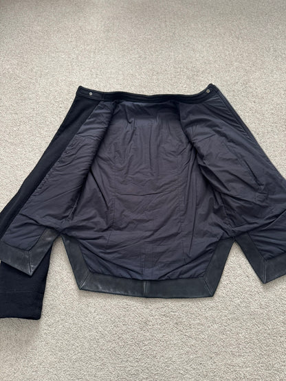 FW14 Rick Owens Mainline Moody Hybrid Fencing Leather Jacket