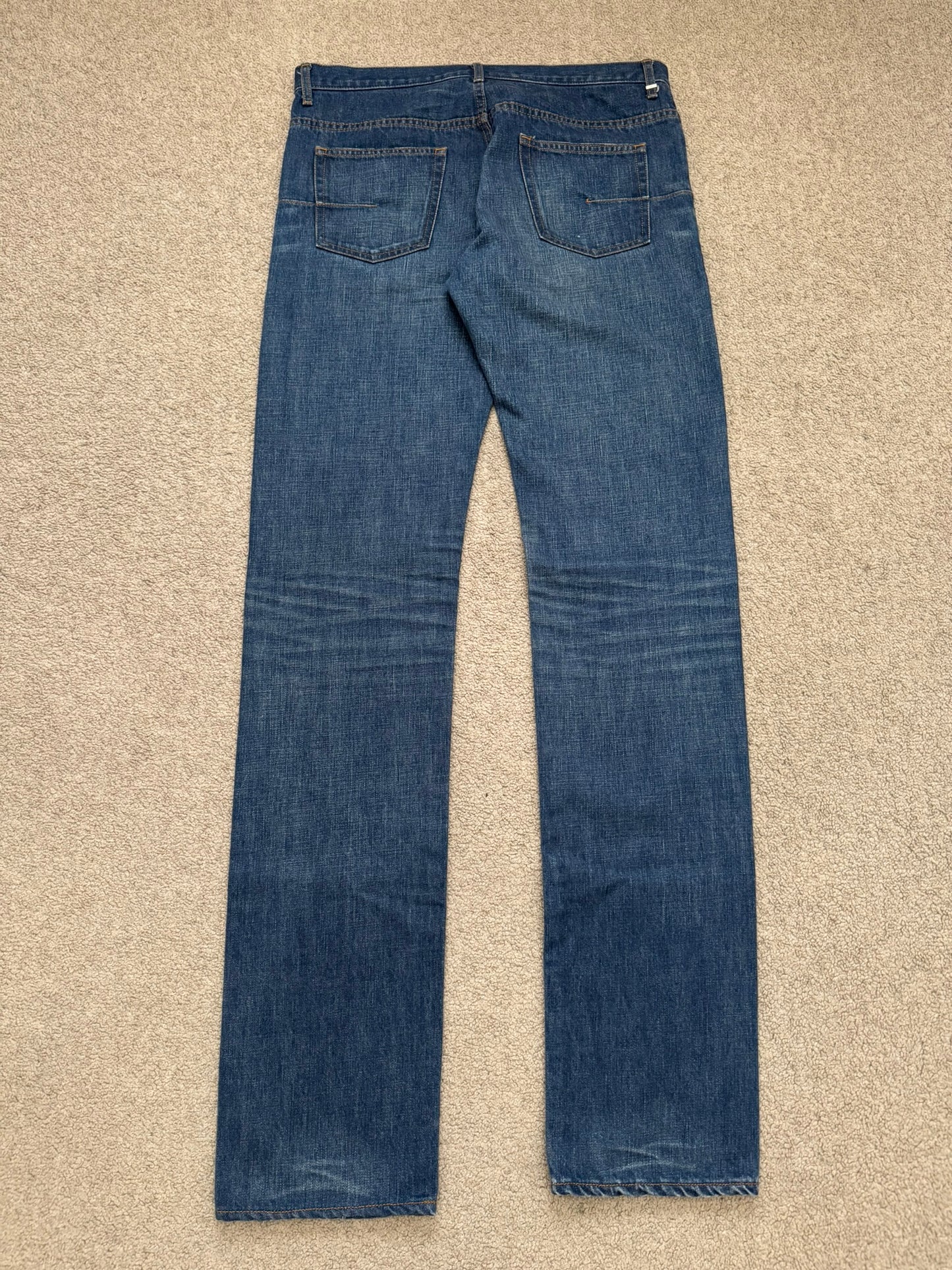 Dior Homme by Hedi Slimane MIJ Clawmark Blue Washed Denim Jeans