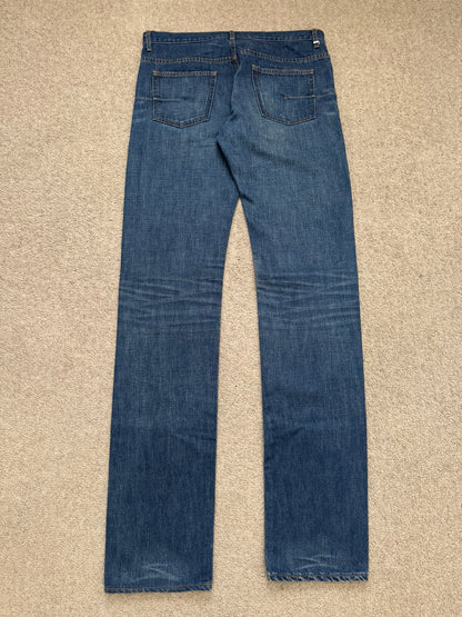Dior Homme by Hedi Slimane MIJ Clawmark Blue Washed Denim Jeans