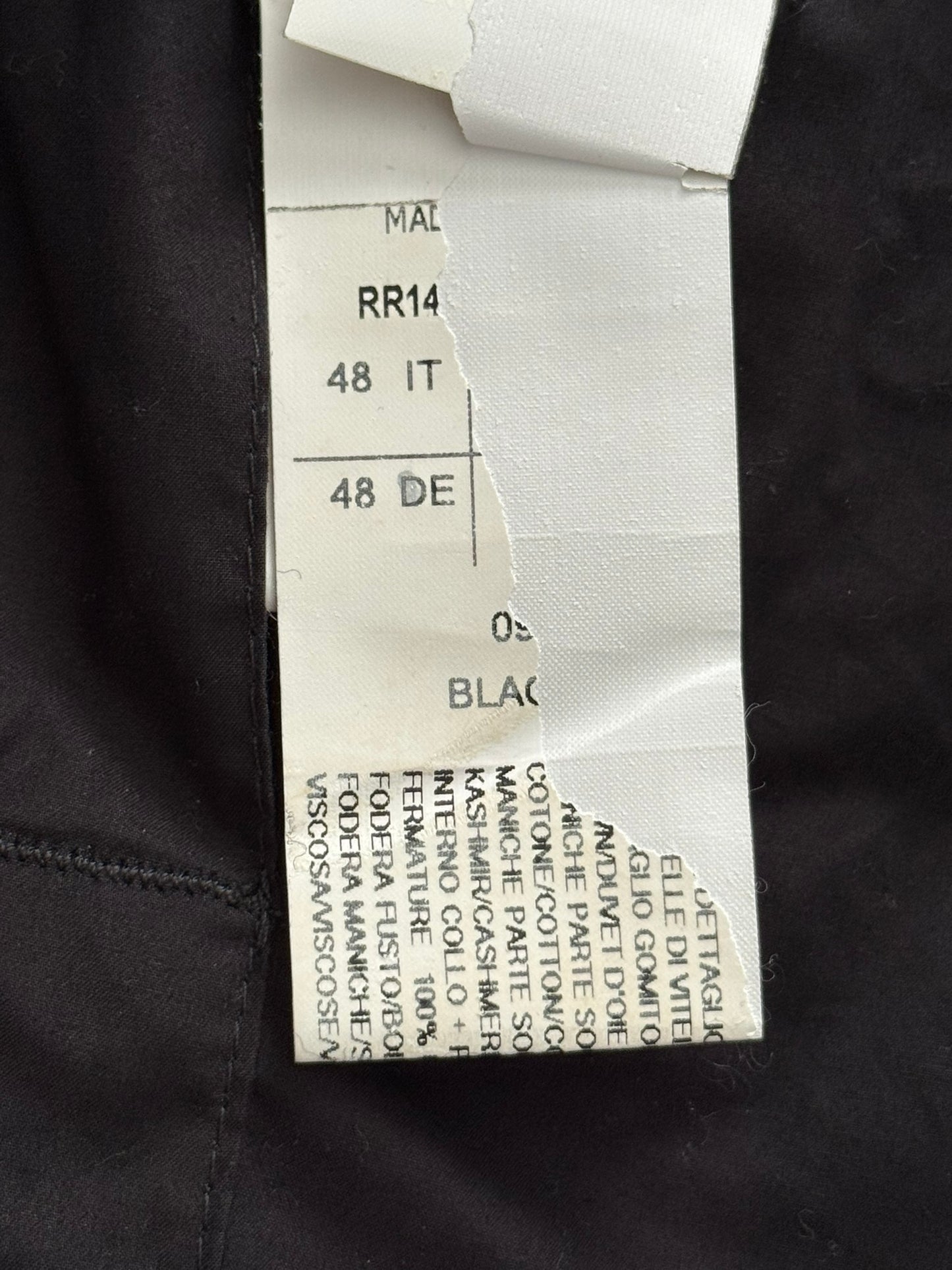 FW14 Rick Owens Mainline Moody Hybrid Fencing Leather Jacket