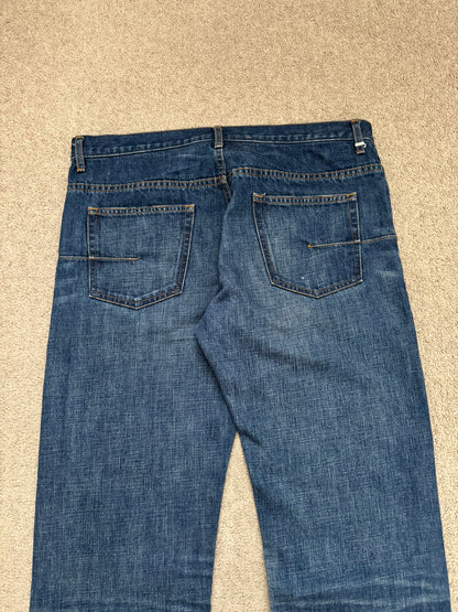 Dior Homme by Hedi Slimane MIJ Clawmark Blue Washed Denim Jeans