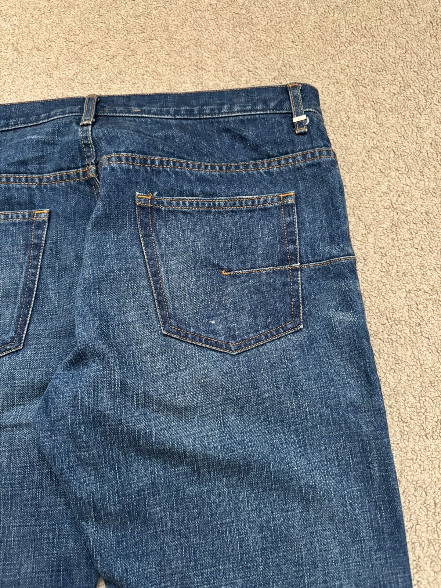 Dior Homme by Hedi Slimane MIJ Clawmark Blue Washed Denim Jeans