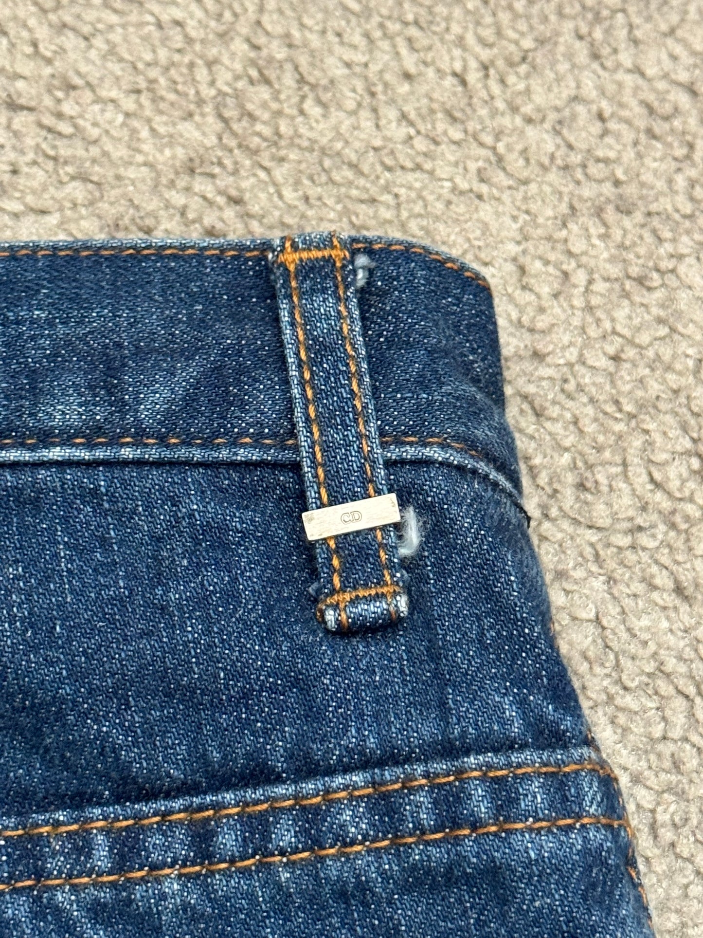 Dior Homme by Hedi Slimane MIJ Clawmark Blue Washed Denim Jeans