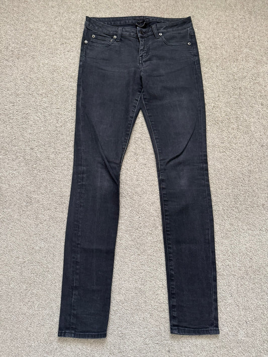 FW16 Saint Laurent by Hedi Slimane Black Faded D02 Denim Jeans