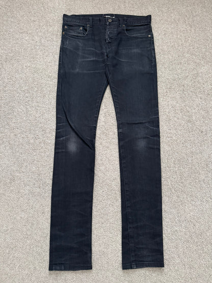 SS14 Saint Laurent by Hedi Slimane Black Washed D01 Denim Jeans