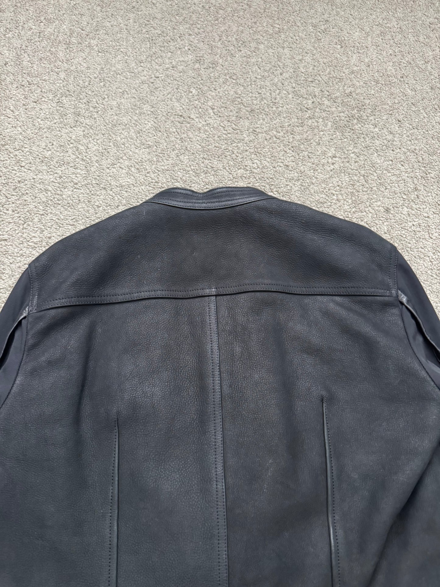 FW14 Rick Owens Mainline Moody Hybrid Fencing Leather Jacket