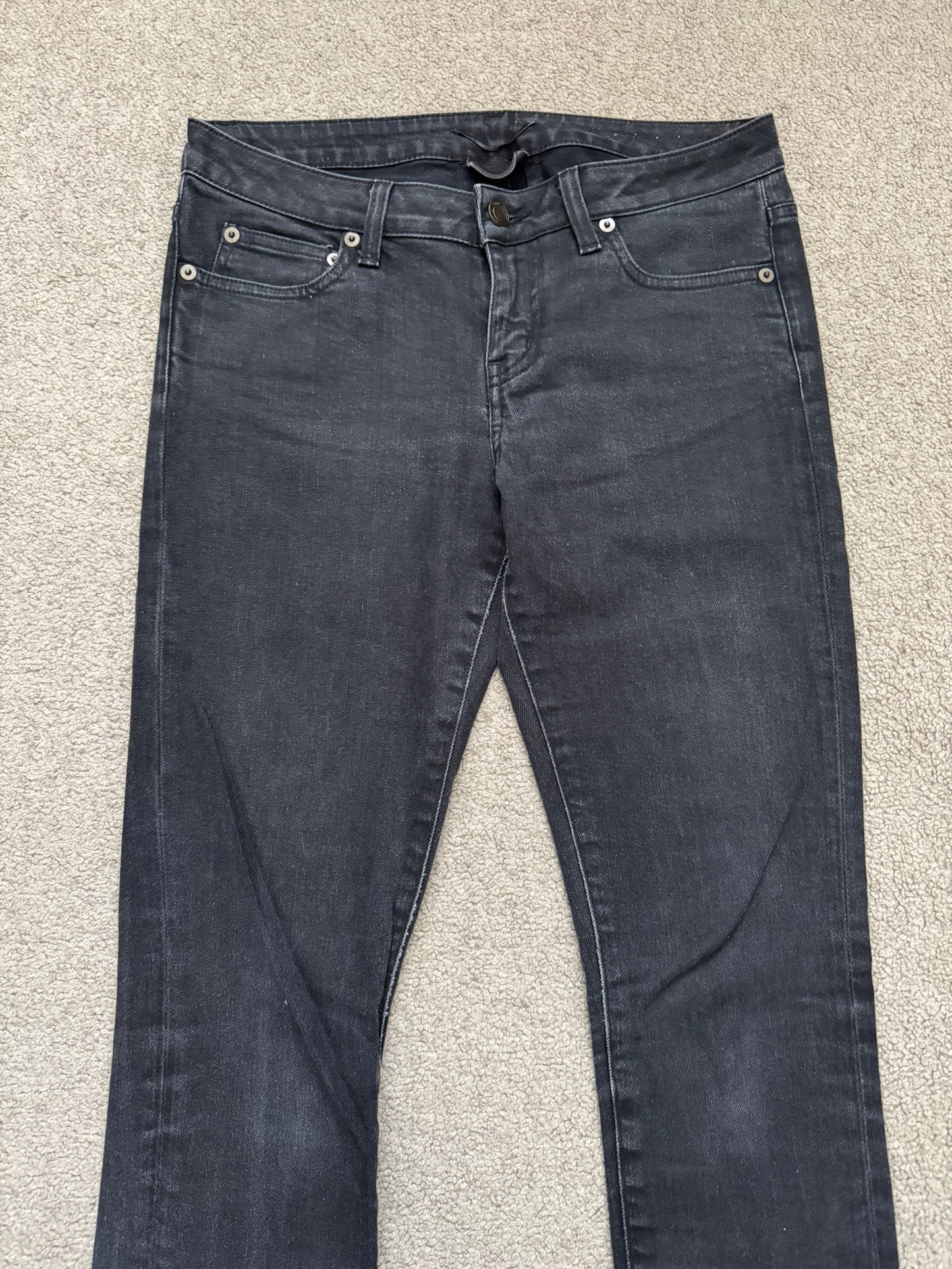 FW16 Saint Laurent by Hedi Slimane Black Faded D02 Denim Jeans