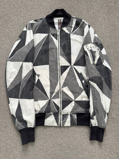 SS13 Rick Owens DRKSHDW "Island" Geo Camo Bomber Jacket