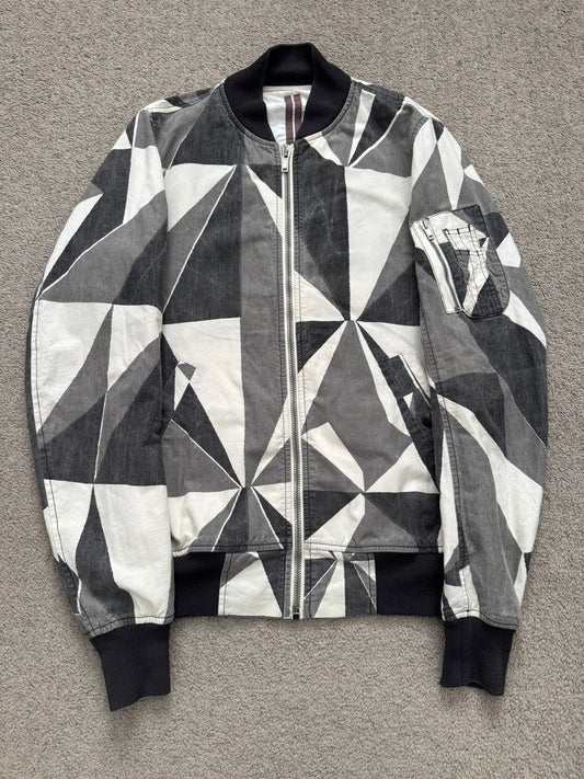 SS13 Rick Owens DRKSHDW "Island" Geo Camo Bomber Jacket