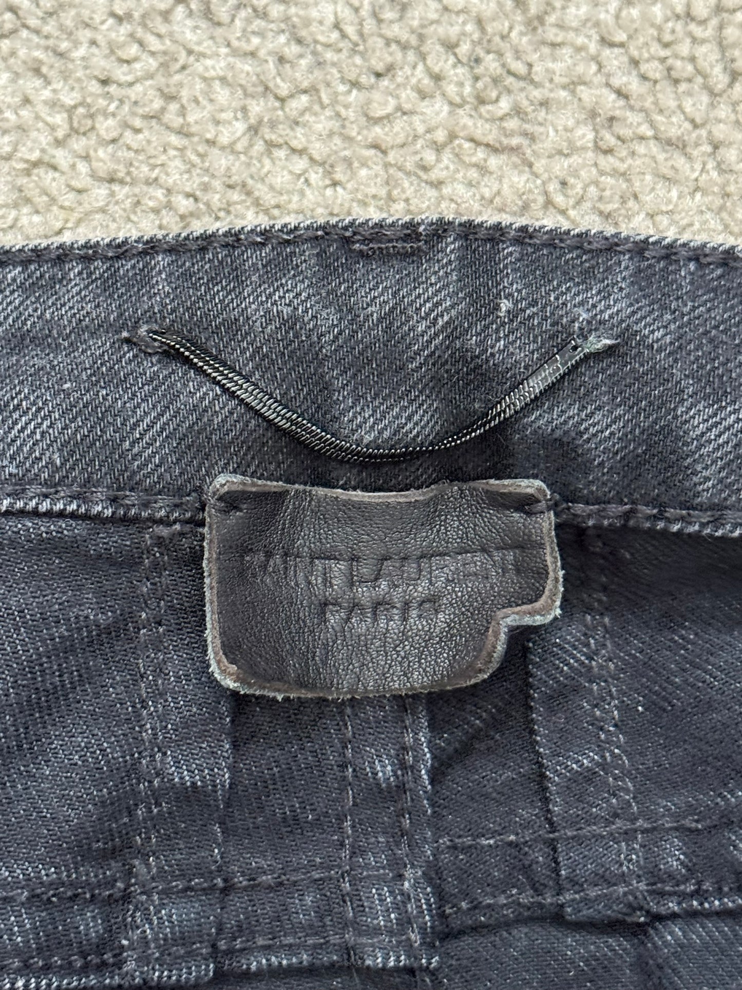 FW16 Saint Laurent by Hedi Slimane Black Faded D02 Denim Jeans