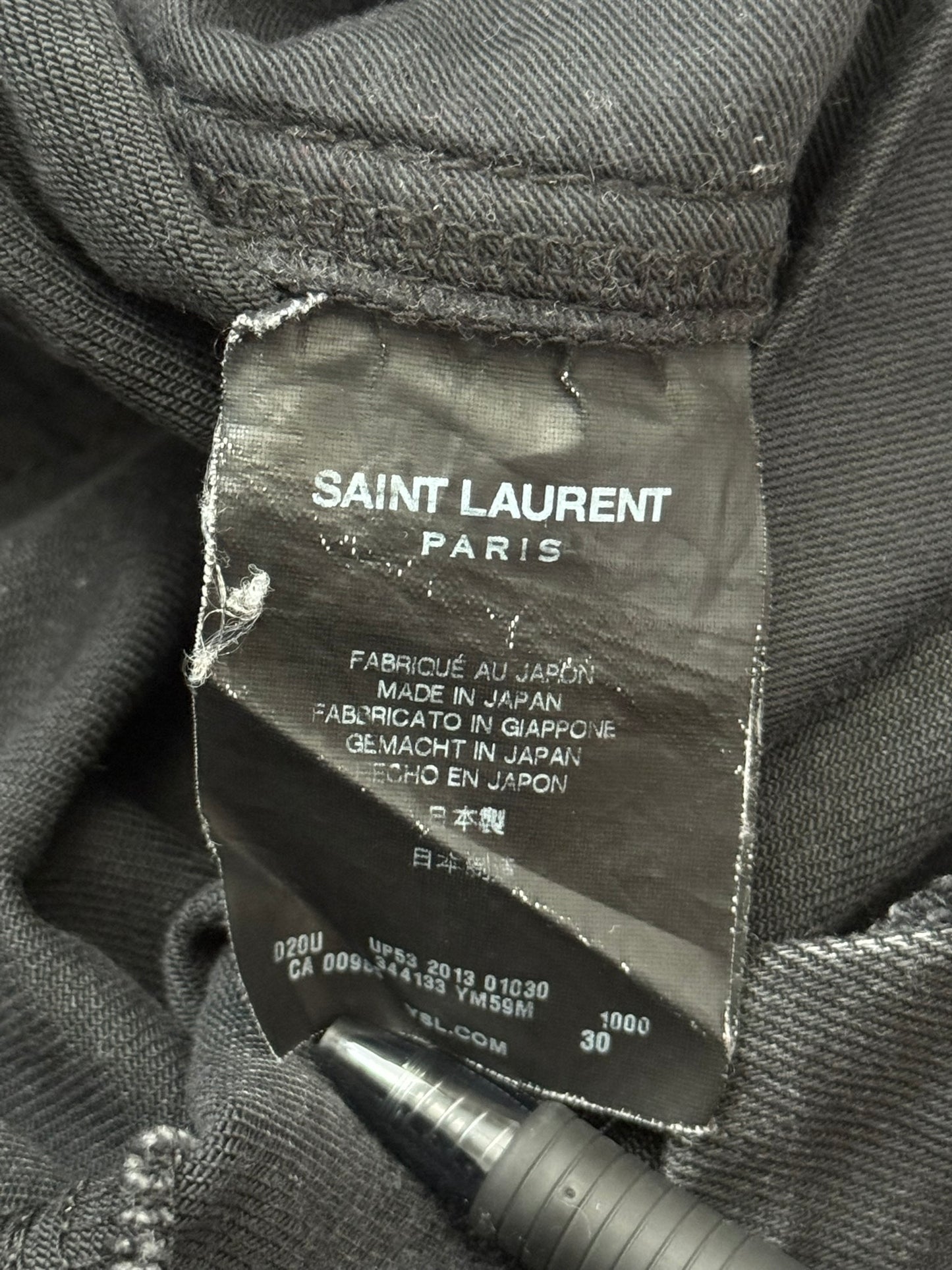 SS14 Saint Laurent by Hedi Slimane Black Washed D01 Denim Jeans