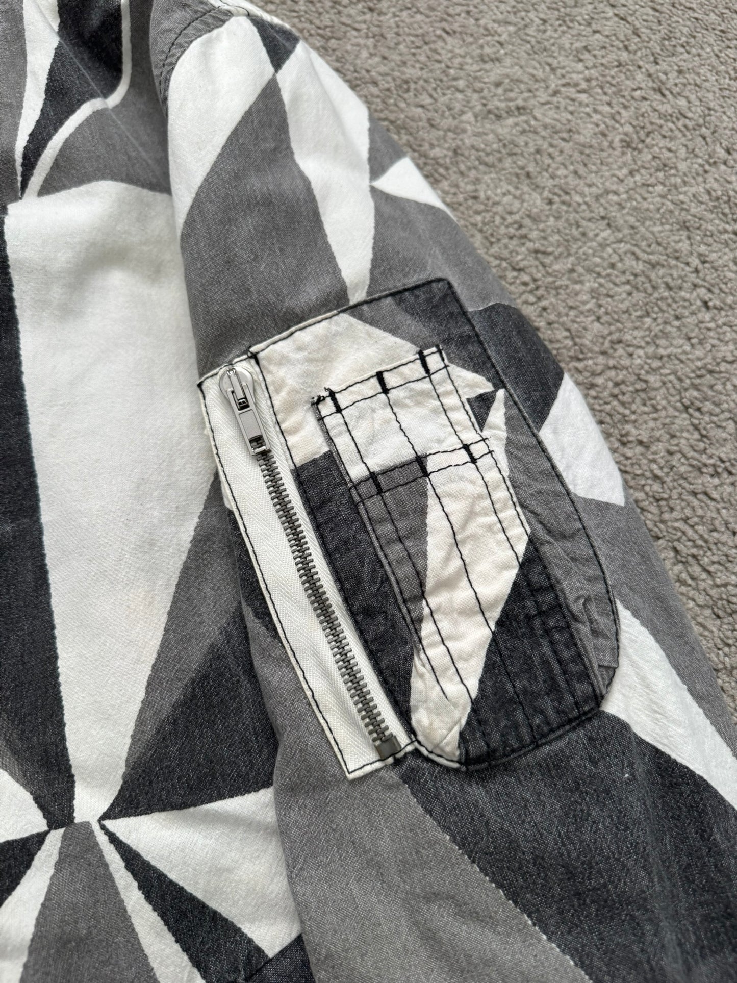SS13 Rick Owens DRKSHDW "Island" Geo Camo Bomber Jacket