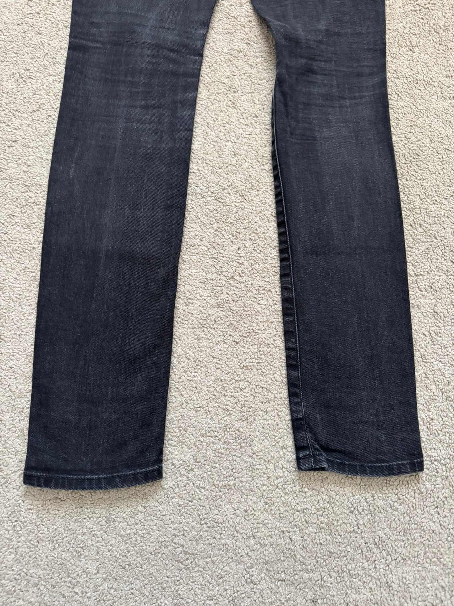 FW16 Saint Laurent by Hedi Slimane Black Faded D02 Denim Jeans