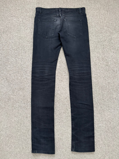 SS14 Saint Laurent by Hedi Slimane Black Washed D01 Denim Jeans