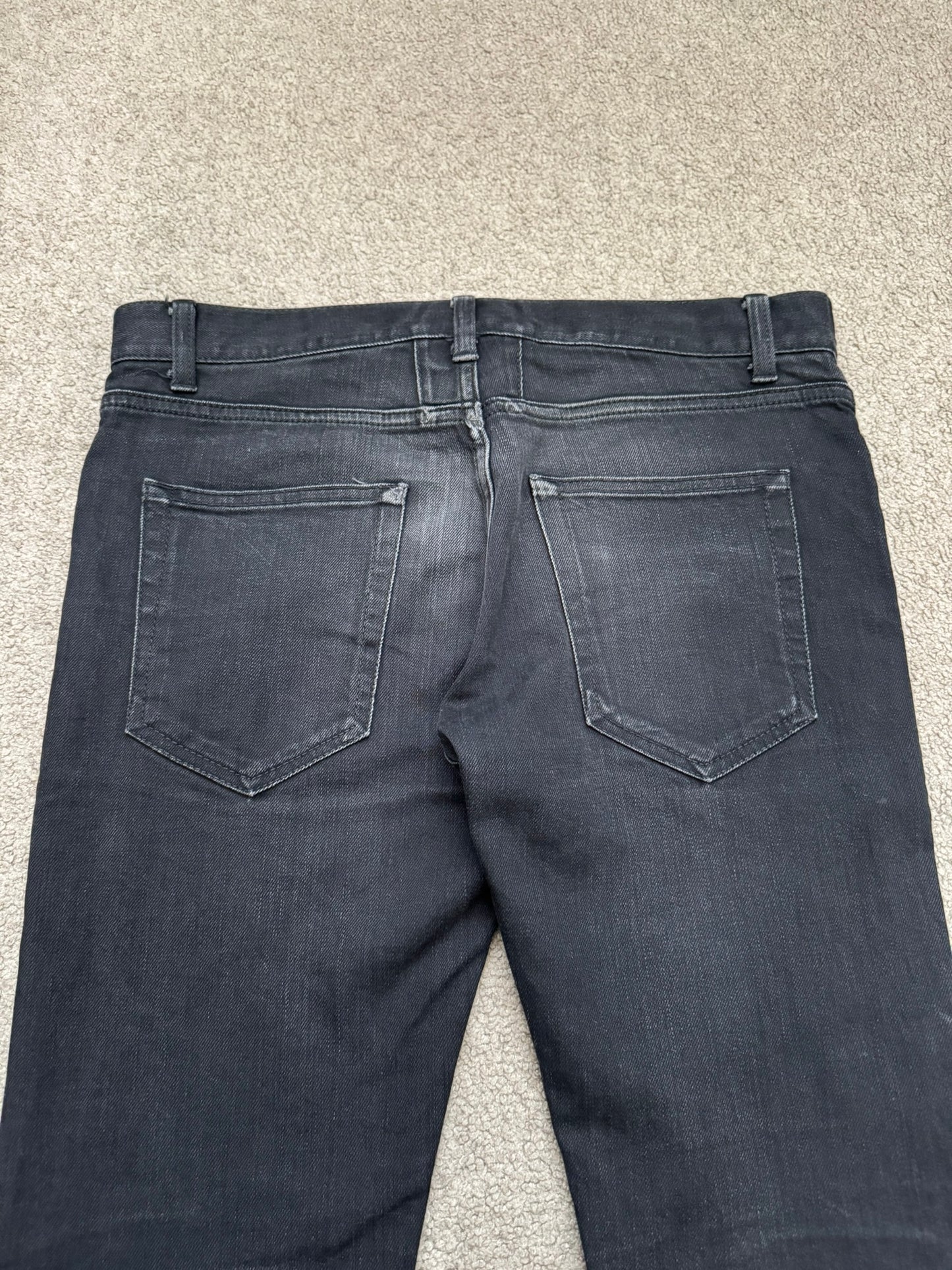 SS14 Saint Laurent by Hedi Slimane Black Washed D01 Denim Jeans