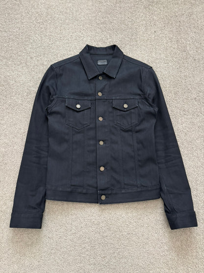 FW13 Saint Laurent by Hedi Slimane Black Trucker Denim Jacket