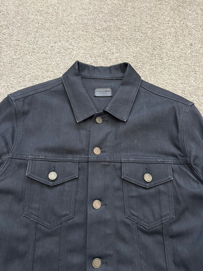 FW13 Saint Laurent by Hedi Slimane Black Trucker Denim Jacket