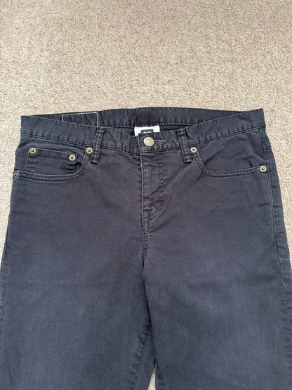 Swagger Knee Slit Skinny Black Denim Jeans