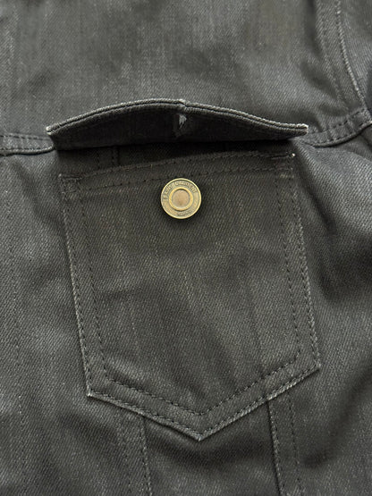 FW13 Saint Laurent by Hedi Slimane Black Trucker Denim Jacket