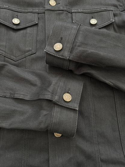 FW13 Saint Laurent by Hedi Slimane Black Trucker Denim Jacket