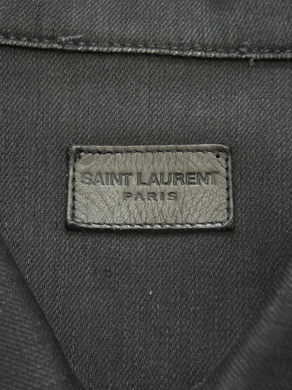 FW13 Saint Laurent by Hedi Slimane Black Trucker Denim Jacket