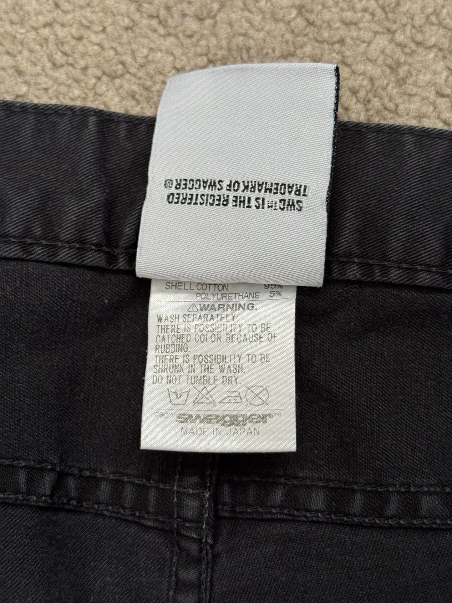 Swagger Knee Slit Skinny Black Denim Jeans