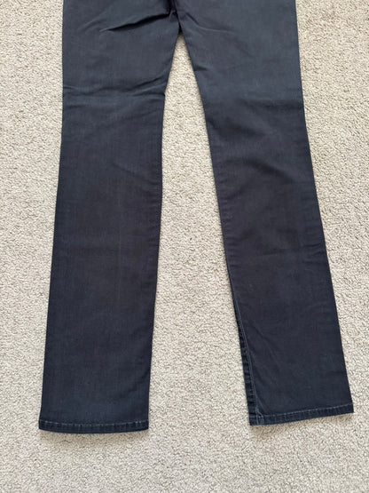 Swagger Knee Slit Skinny Black Denim Jeans