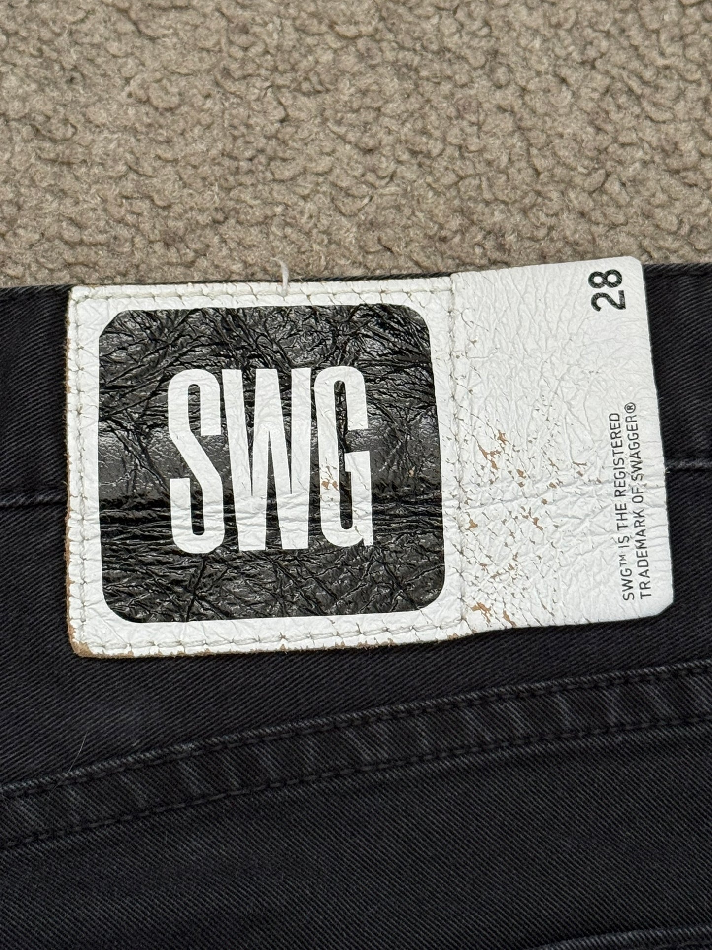 Swagger Knee Slit Skinny Black Denim Jeans