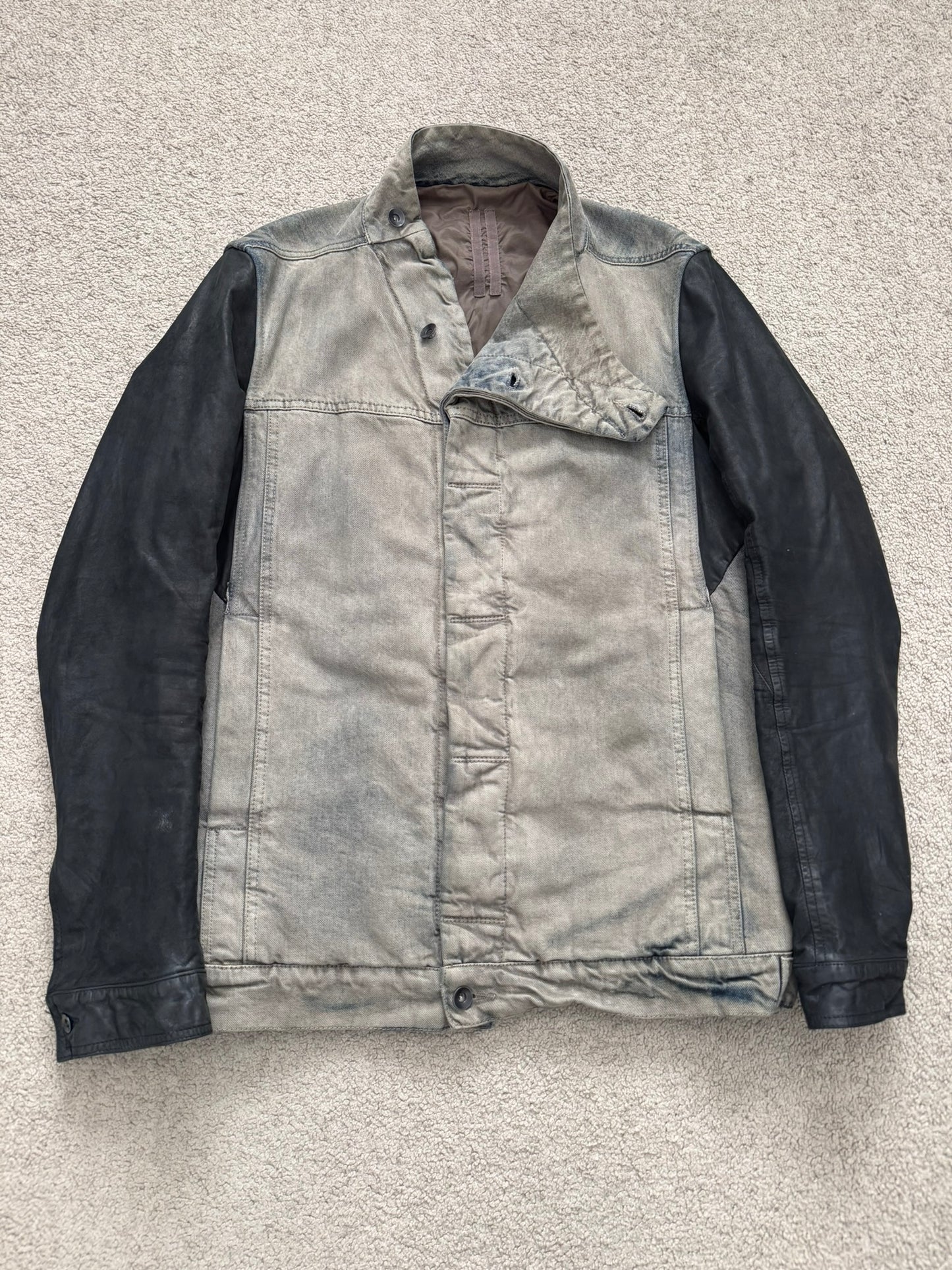 FW13 Rick Owens DRKSHDW Mineral Dust Slave Denim Jacket