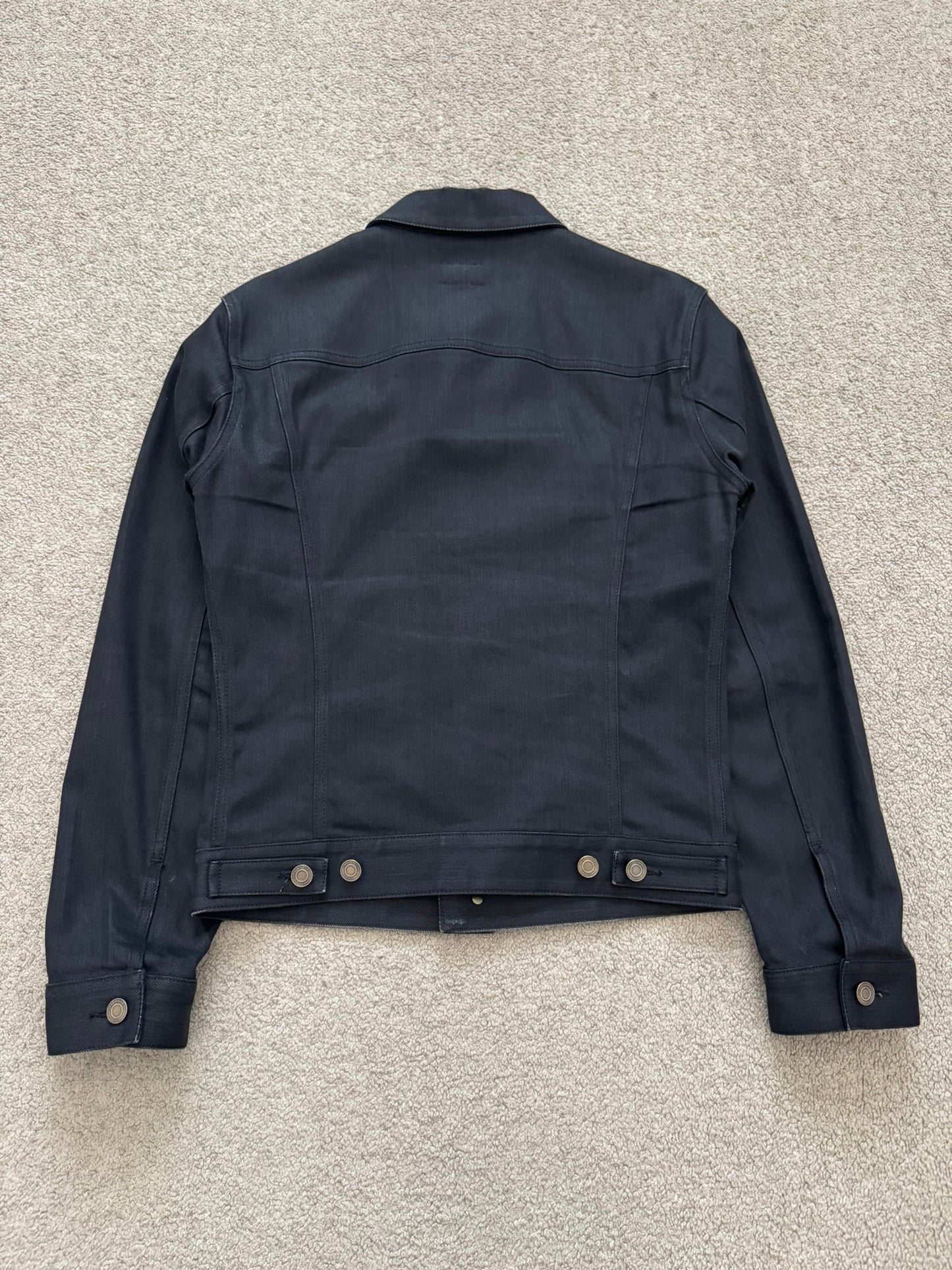 FW13 Saint Laurent by Hedi Slimane Black Trucker Denim Jacket