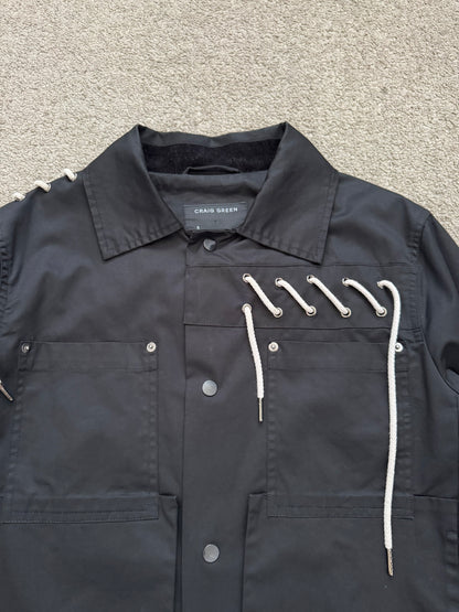 Craig Green White Laced Black Worker Jacket