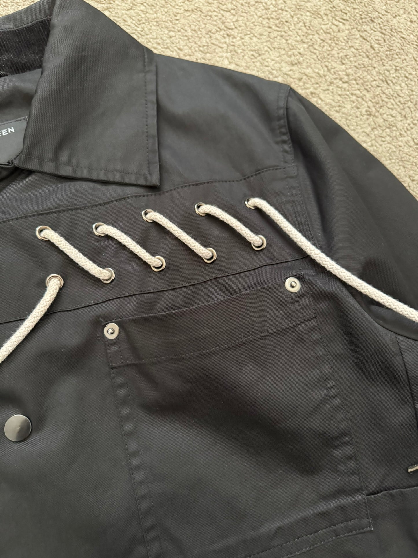 Craig Green White Laced Black Worker Jacket