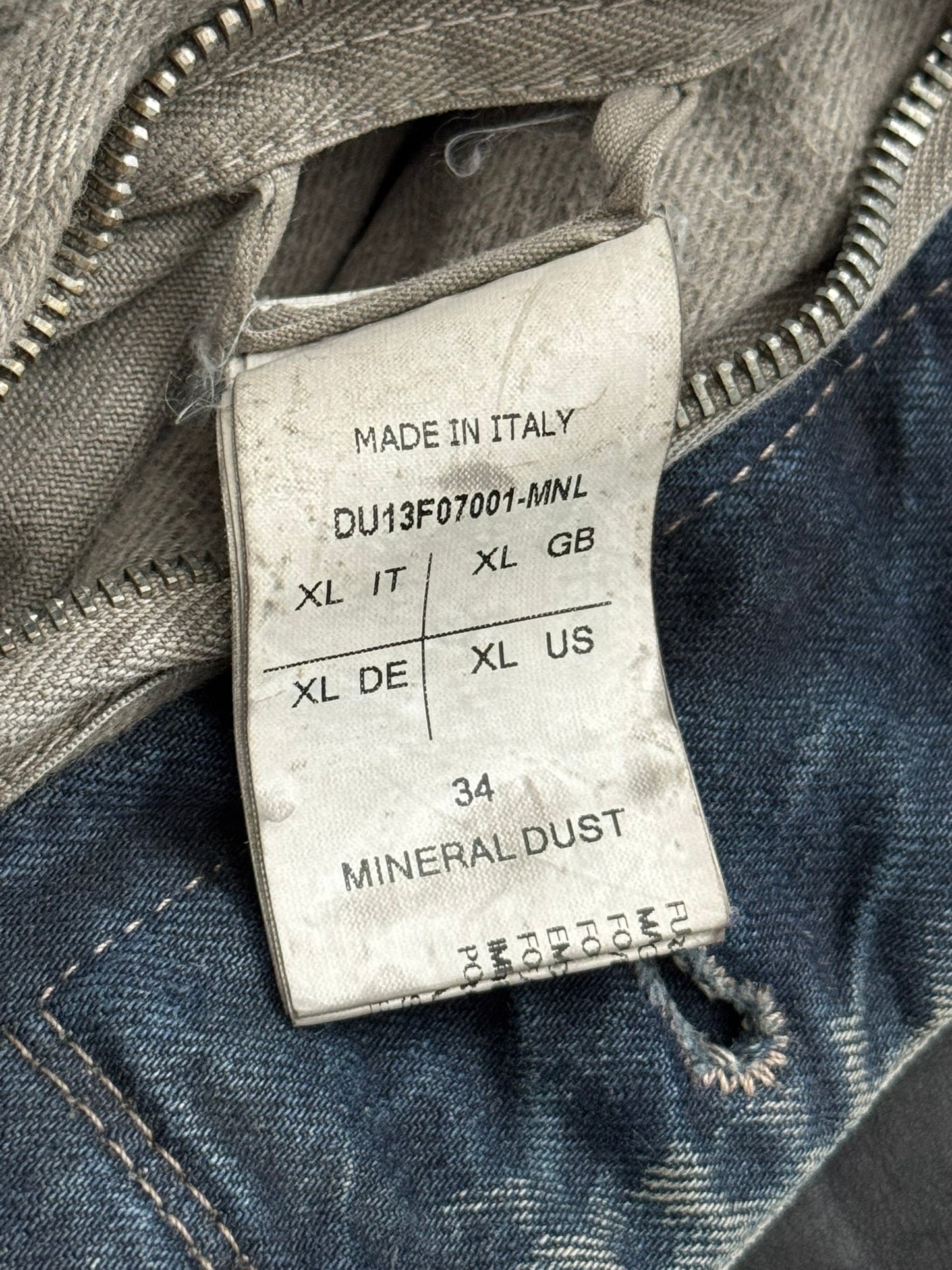 FW13 Rick Owens DRKSHDW Mineral Dust Slave Denim Jacket