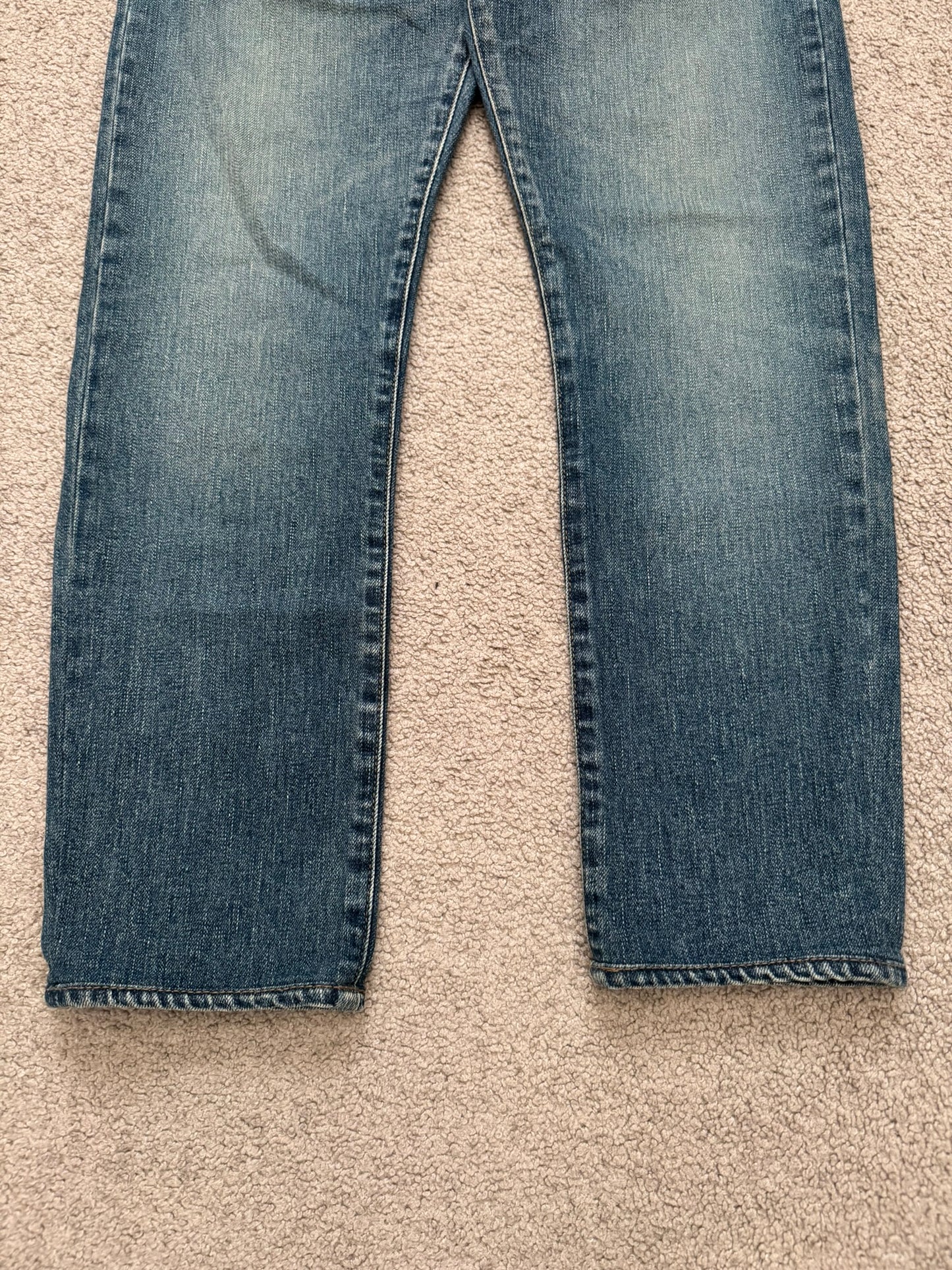 FW16 Saint Laurent by Hedi Slimane Blue Washed D01 Denim Jeans