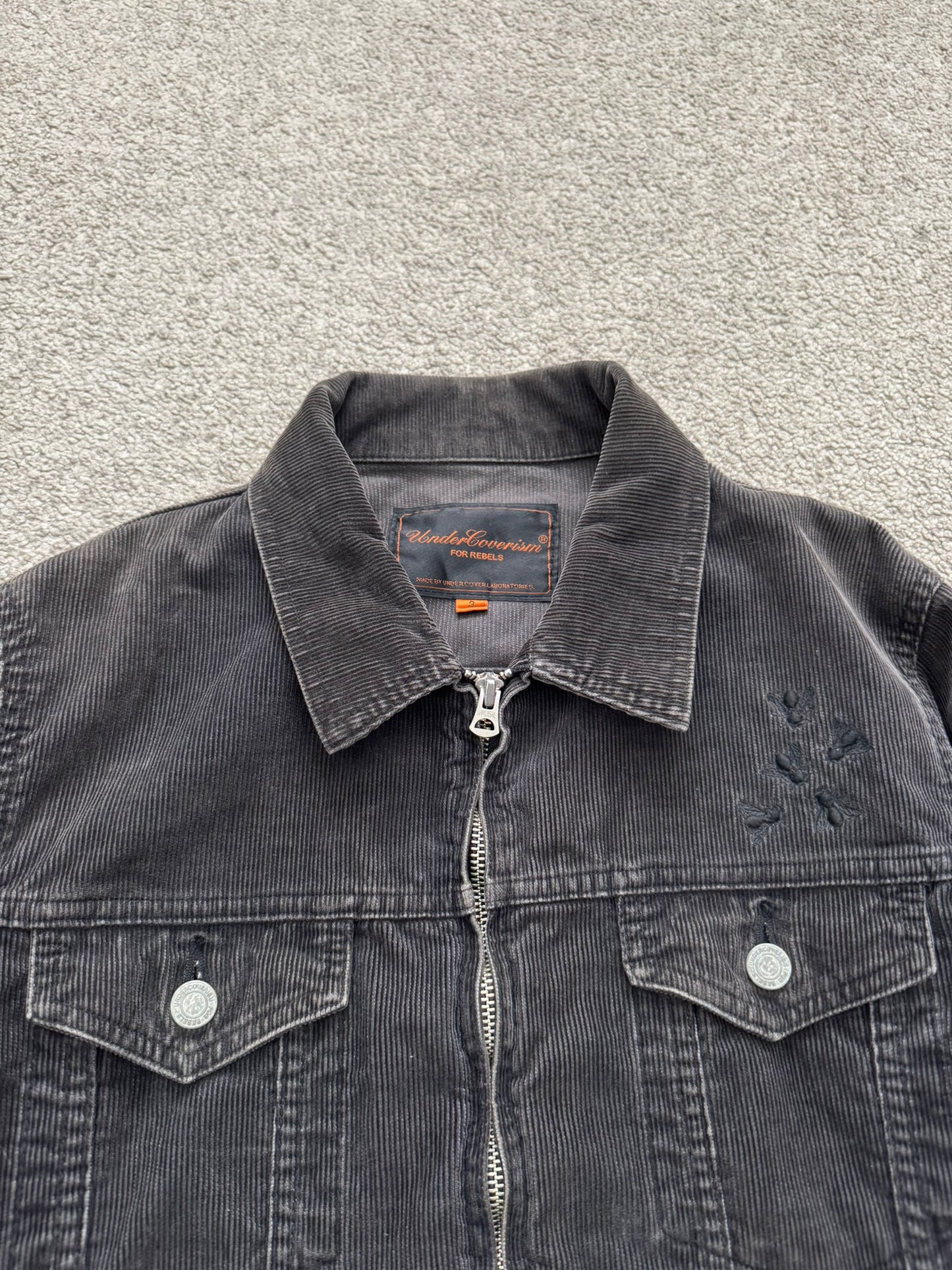 AW06 Undercover "Guru Guru" Bug Corduroy Trucker Jacket