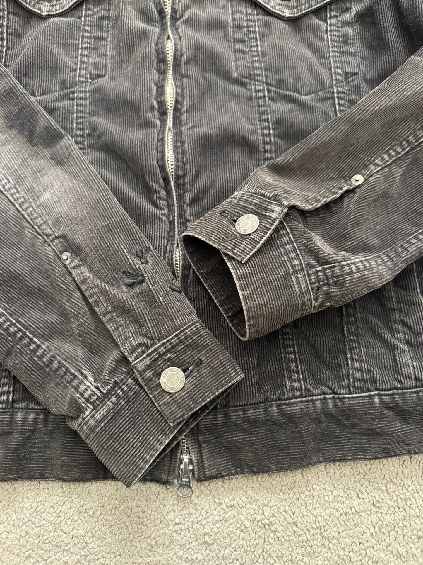 AW06 Undercover "Guru Guru" Bug Corduroy Trucker Jacket