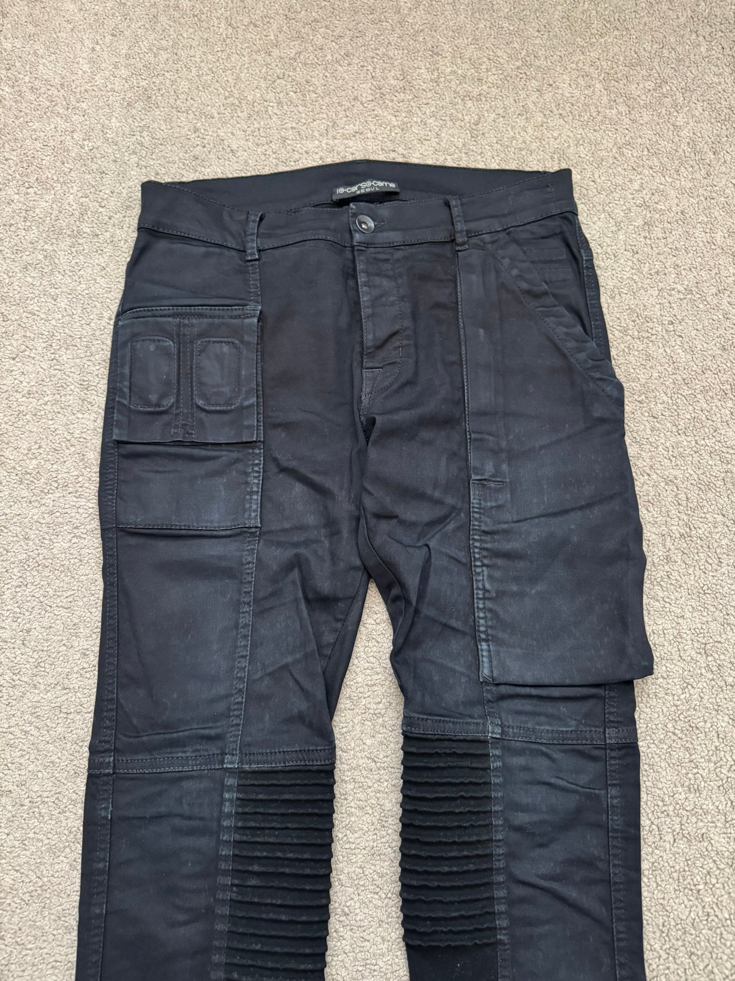 FW14 Rick Owens DRKSHDW Black Memphis Cut Biker Denim Jeans
