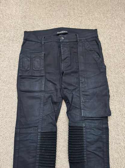 FW14 Rick Owens DRKSHDW Black Memphis Cut Biker Denim Jeans