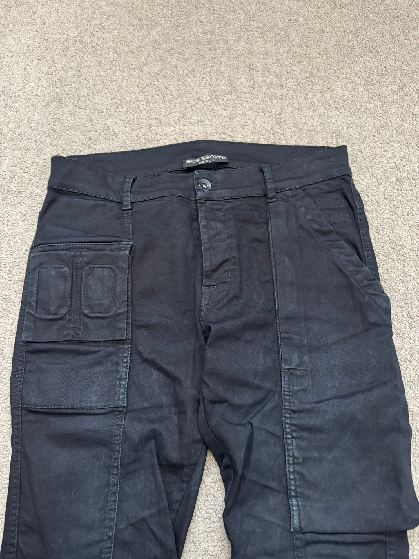 FW14 Rick Owens DRKSHDW Black Memphis Cut Biker Denim Jeans