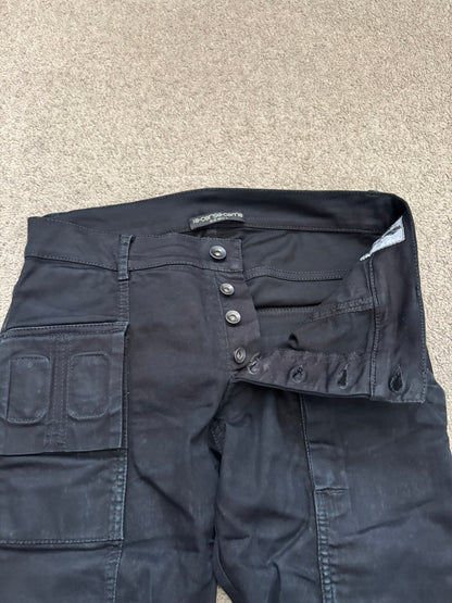 FW14 Rick Owens DRKSHDW Black Memphis Cut Biker Denim Jeans