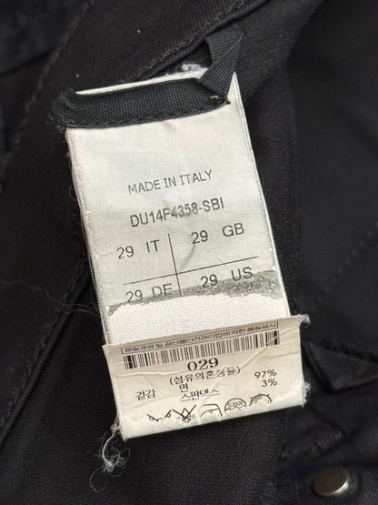 FW14 Rick Owens DRKSHDW Black Memphis Cut Biker Denim Jeans